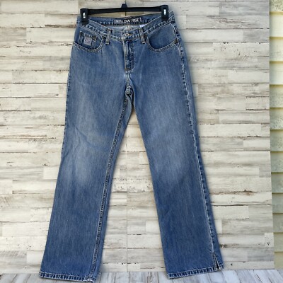 Cruel Girl Low Rise Slim Fit Denim Blue Jeans Womens Size 11 Regular Logo Patch