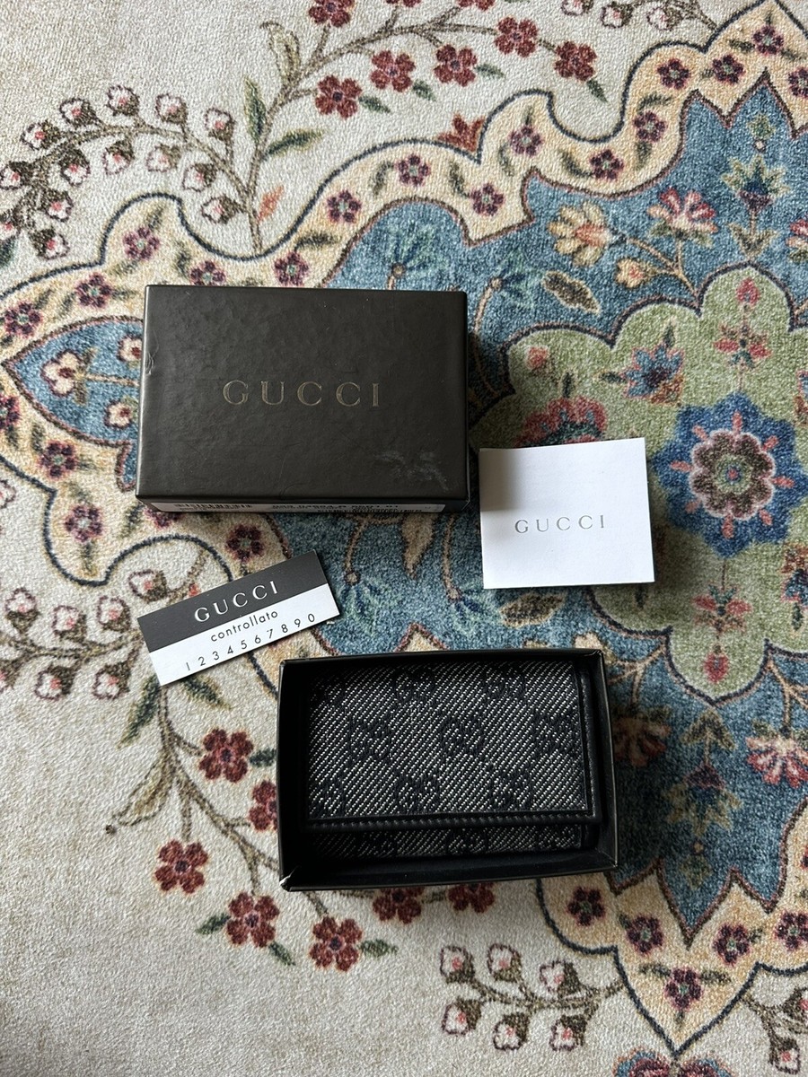 New Gucci P. Chiavi Keychain Case Denim GG | eBay