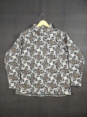 VTG Kerrits Fleece jacket pullover coat funky all over print M/L