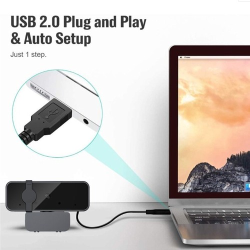 1080P High Definition Webcam Camera for w/ Mic+Privacy Cover for Confere - Afbeelding 5 van 8