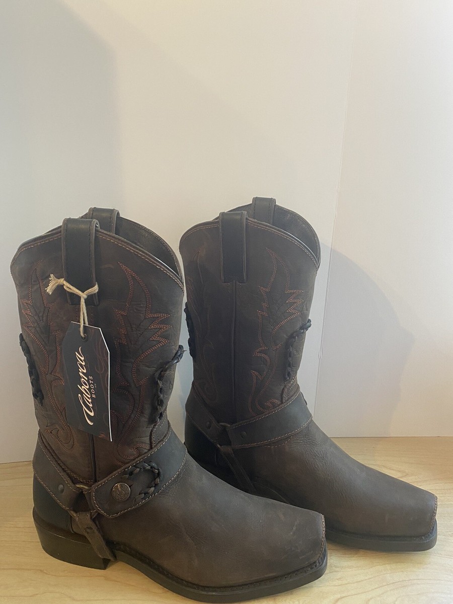 Caborca Mens Brown Leather Biker Boots New Size Mexico, Size