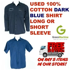 100% Cotton Work Shirts USED Cintas, Redkap, Unifirst, G&K Dark Blue