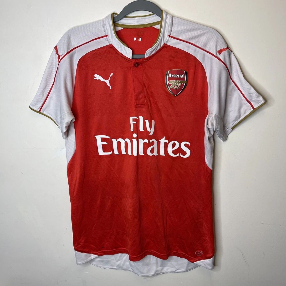 Arsenal FC 2015 16 Home Soccer Football Jersey Puma 747566 Men Sz