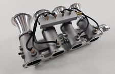 OBX ITB VW Individual Throttle Body 1.8/2.0L 16V W/Silver Fuel Rail, 45mm