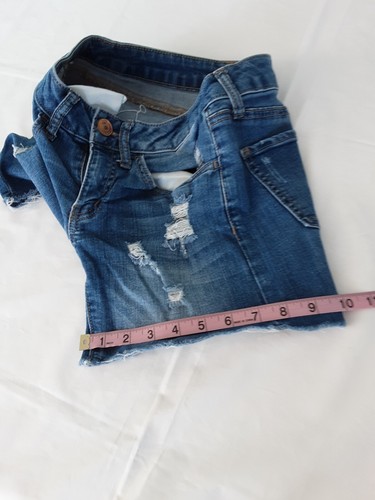 Shorts #389 Stretch Women's Blue Denim Sz Small Preowned Good Condition - Picture 3 of 8