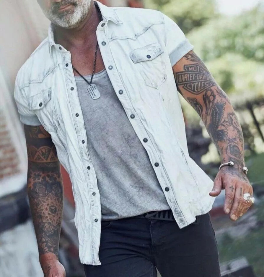 Waxed top shirt jacket