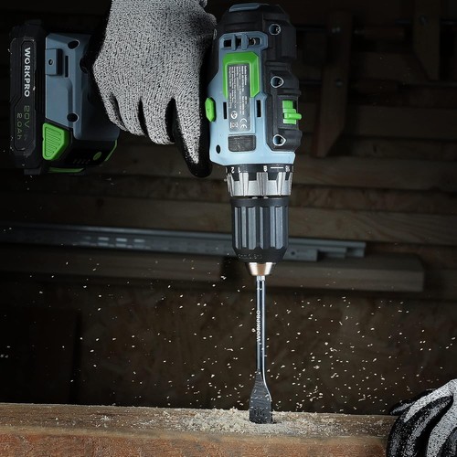 Workpro 8-teiliges Spatenbohrer-Set, flacher Holzbohrer, 1/4 Zoll Schnellwechsel Sechskantschaft - Bild 5 von 9
