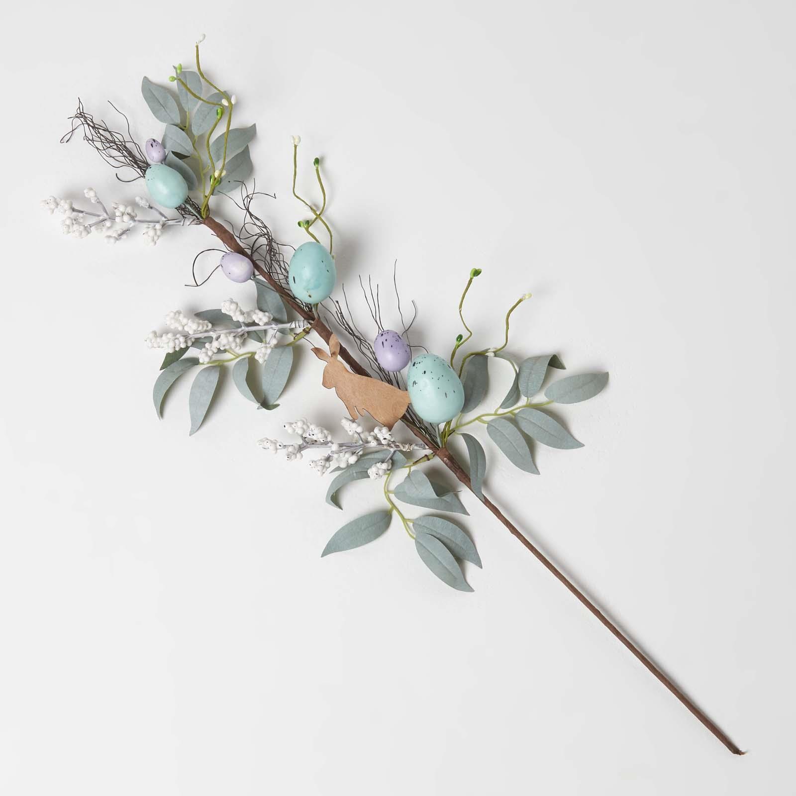 Easter Flowers and Egg Tree Branches Picks Berry Sprig Spray for Spring Decor
