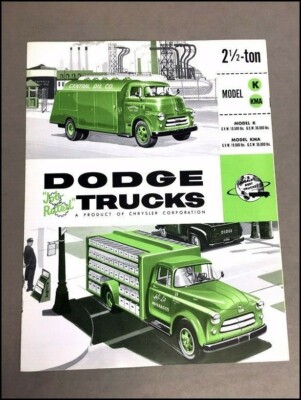 1955 Dodge 2 1/2 Ton Truck Vintage Original Sales Brochure Folder