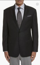ARMANI COLLEZIONI Made in Italy G-Line Trim Fit Wool Blazer in Navy Size 46 R