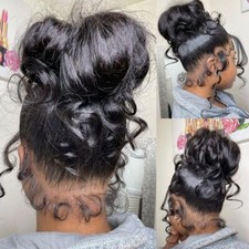 30 Inch Body Wave Lace Front Human Hair Wigs Loose Water Wavy Transparent