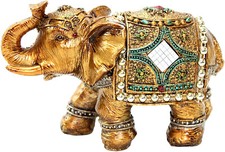 Feng Shui Riqueza Baúl de la Suerte Elefante Estatuas Estatuilla Decoración del Hogar Regalo-
