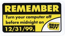 Best Buy Warning "Y2K" - Ad - Reproduction Sticker