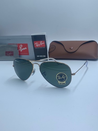 NEW Ray Ban Aviator Classic RB3025 Sunglasses L0205 Green 58mm Lens | eBay