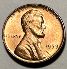 1959 P Lincoln Memorial Uncirculated US Small Cent Single Coin From Roll