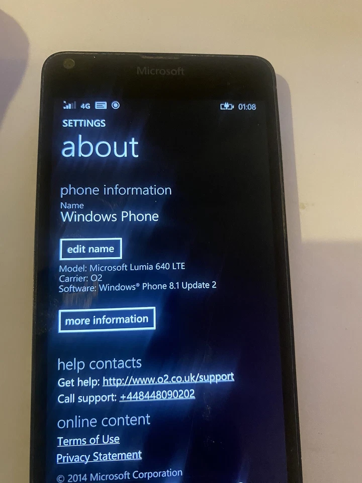 New Microsoft Nokia Lumia 640 8GB 4G Black O2 Network Smartphone - Image 4 of 4