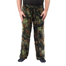 Men s Open Bottom Sleep and Lounge Casual Plush Soft Coral Fleece Pajama Pants