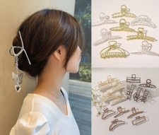 Lovely Pearl Hair Claw Clip Big Size Rhinestone Hair Clips For Women Accessorie/