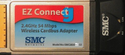 SMC EZ Connect SMC2835V2 GE 2,4 GHz 54 Mbps WIRELESS-CARD 802.11g neu., OVP