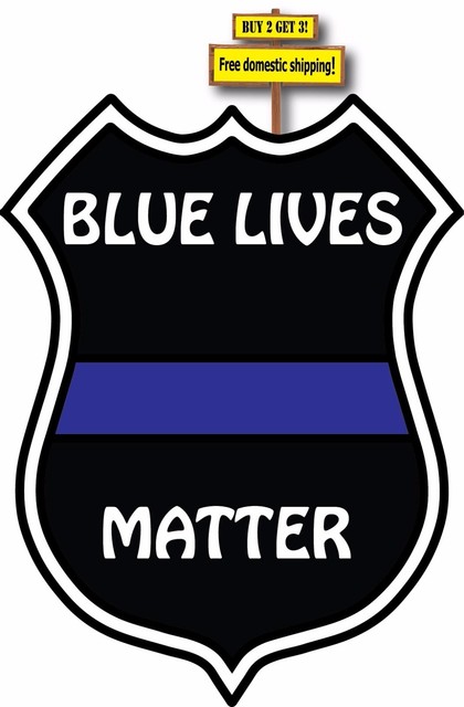 Blue Lives Matter Badge Support our Police Decal/Sticker p99 | eBay