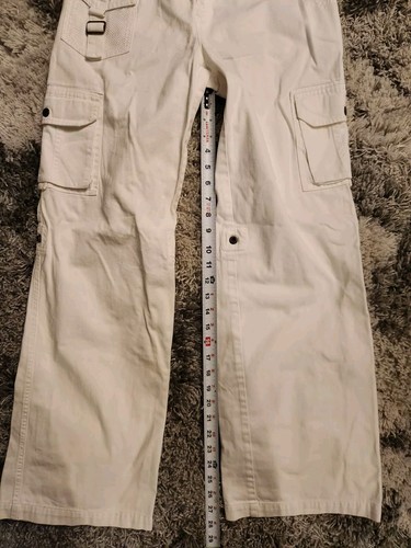 Vintage Y2K Cargo Jeans Newport News Size 6 White Pants - Picture 6 of 9