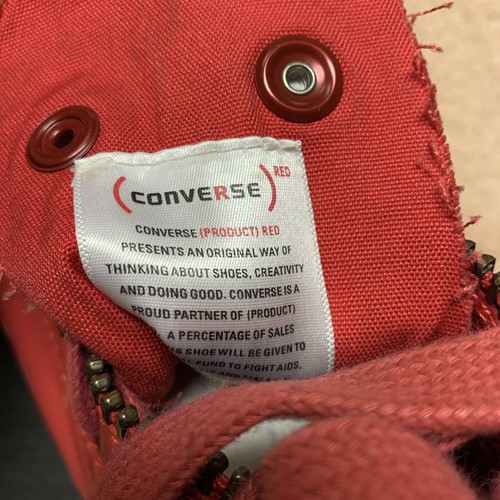 Converse Product RED Leather Jacket CT Red Hi US 11 - Picture 4 of 12