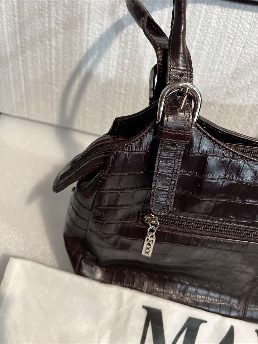 バッグ NOBRAND / LUXURY LEATHER BAG ECCO® Pinch Lock Wave Leather Crossbody Bag | Black