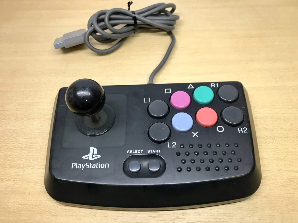 Manette Arcade Sony Pour PS1 Et PS2 - Modèle Gris D'occasion En Bon état