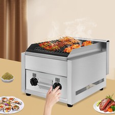 New Commercial Countertop Char Broiler Grill 2 Burner Gas & Propane Charbroiler