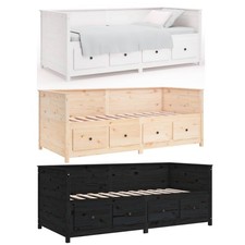 Wooden Day Bed with Drawers Solid Wood Pine Bedroom Single Couch Sofa Guest Bed