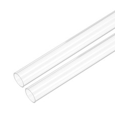Acrylic Tube, 2 Pcs 11mm(0.43") ID x 13mm(0.51") OD 356mm(14") Length