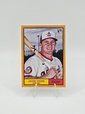 Jacob Young /15 Orange Hot Foil Rookie SSP 2024 Topps Archives #79 Nationals
