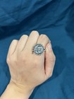 925 Sterling Silver Sun & Moon Eclipse Womens Ladies Oxidized Ring Sz 9 — photo 1