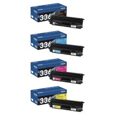 Brother TN336 High Yield Toner Set BK/C/M/Y Genuine HL-L8350CDW MFC-L8850CDW