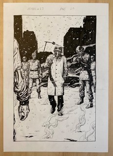 Gary Frank Geiger original comic art #23 p22. Superman Batman Hulk artist