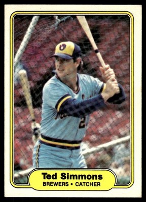 Ted Simmons 1982 Fleer #152 Brewers MLB READ FREE SHIPPING AutographDen