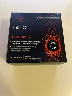MitoQ Curcumin Advanced CoQ10 Antioxidant - 60 Capsules EXP 01/2027