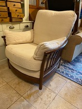 Ercol Renaissance Armchair Cream High Back with Cushions