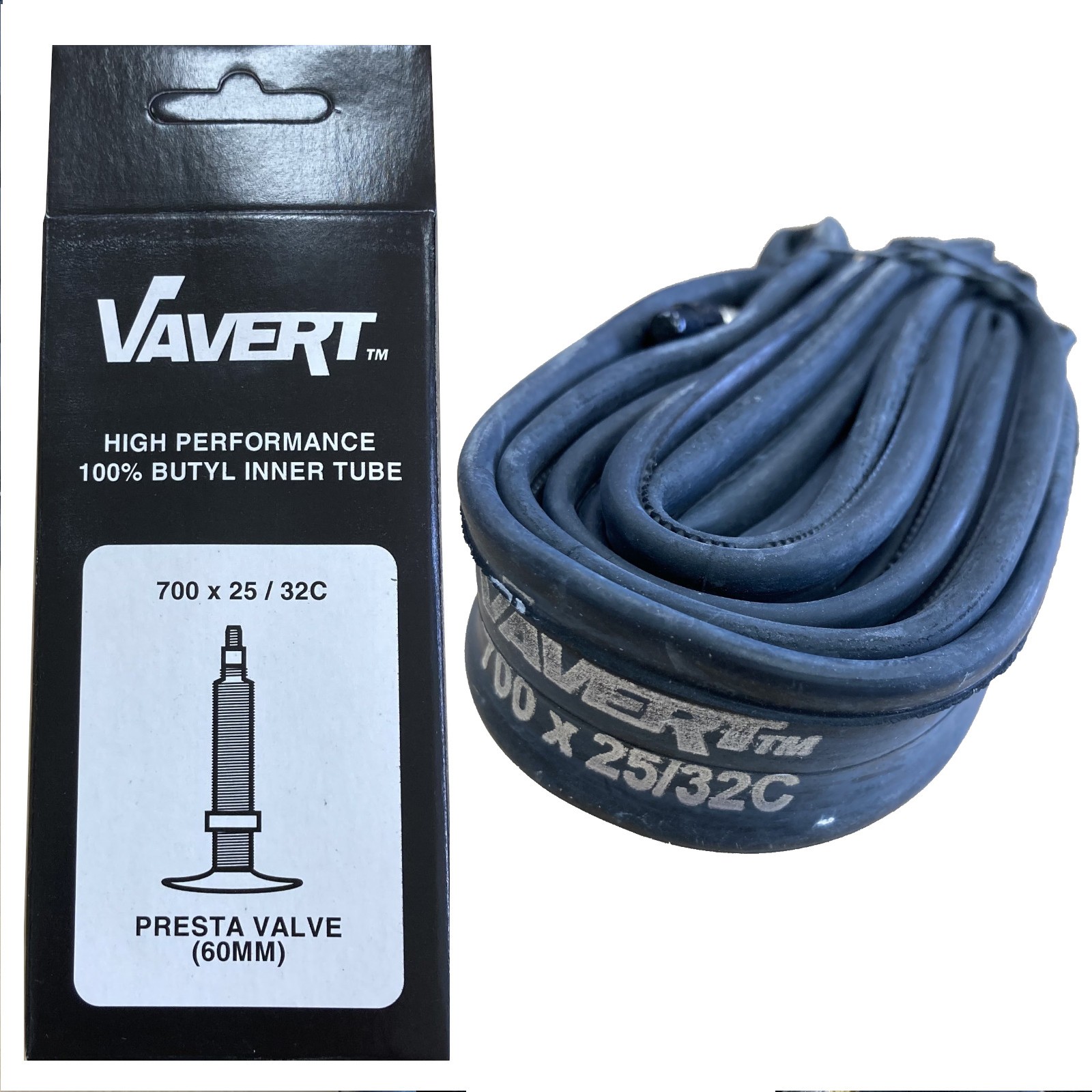 Generic 700 x 25-32c Hybrid Bike Inner Tube - Presta 60mm Long Valve