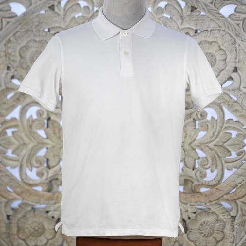 Uniqlo White Polo Shirt Men’s M Short Sleeve 72% Cotton Casual Minimalist