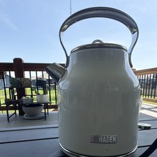 Haden Corded Electric Kettle 1.7L 1500W Stainless Steel White Auto Shut-Off