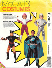 McCall's Sewing Pattern P205/7341 Children's Boys Super Heroes Costumes Size: 2