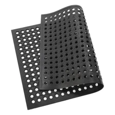 Anti-Slip Rubber Mat with Hexagon Holes for Kitchen/Bar Drainage 35 x 23 Inch