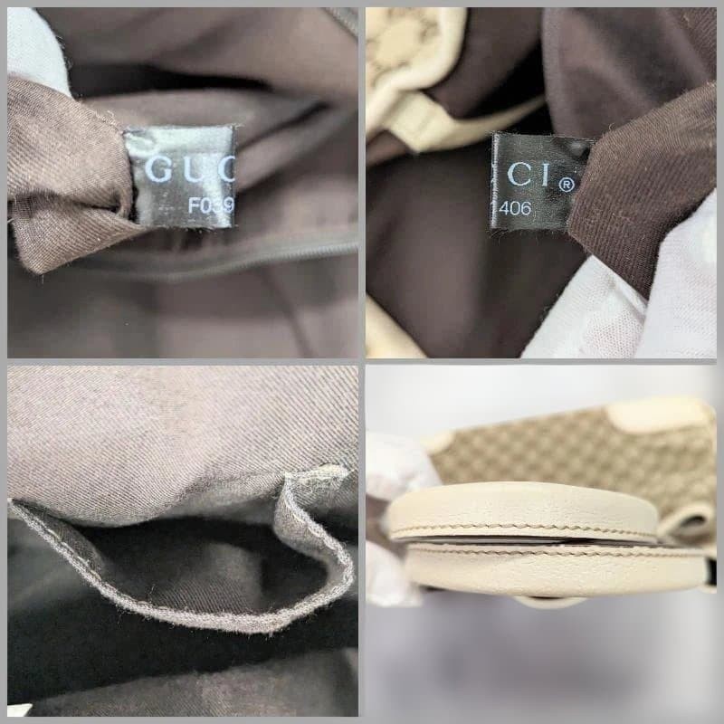 GUCCI GG Canvas Sherry Brown 2WAY Tote Bag Leather Trim Authentic thumbnail 10