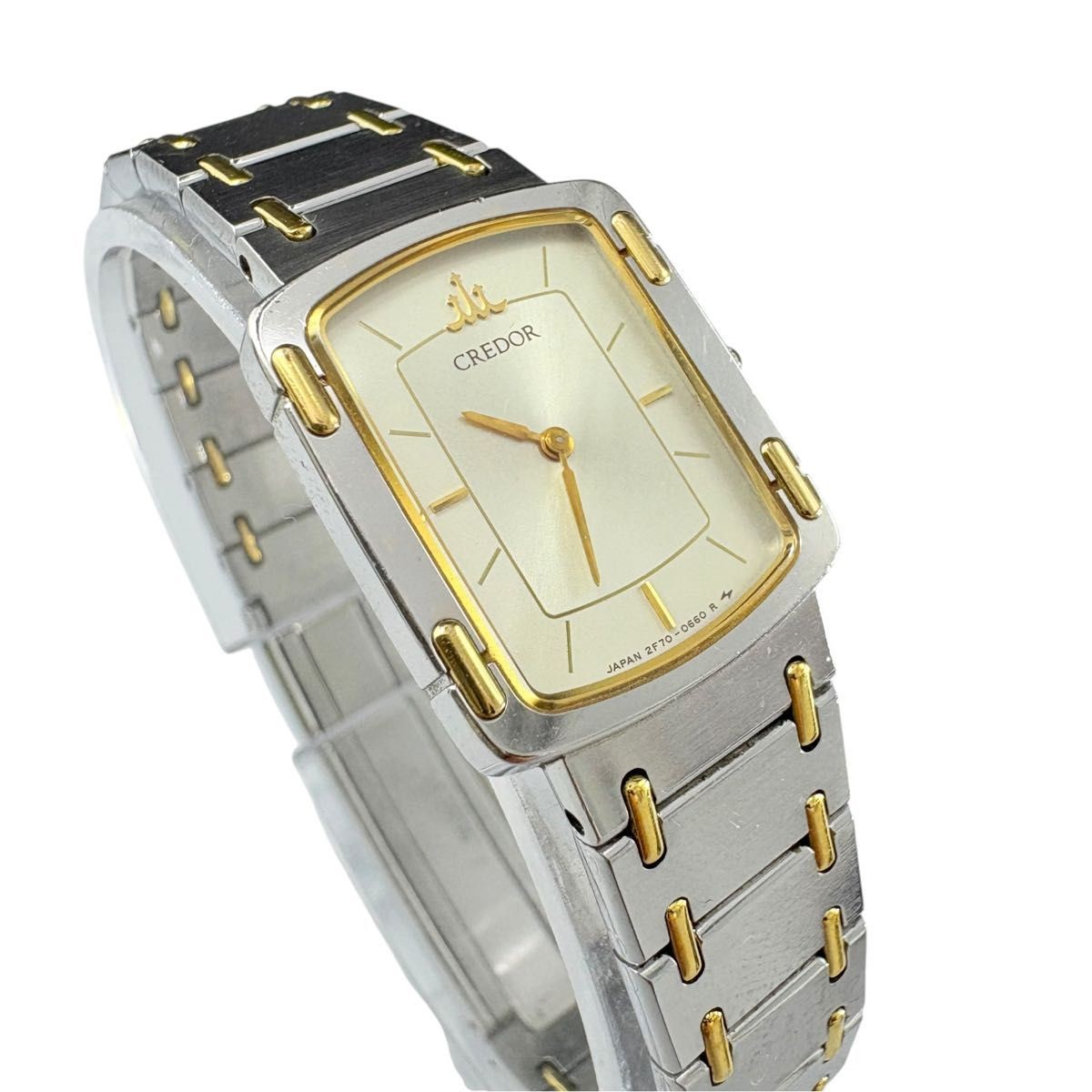 SEIKO CREDOR 2F70 5600 18KT Stainless Steel Square Wa… - Gem