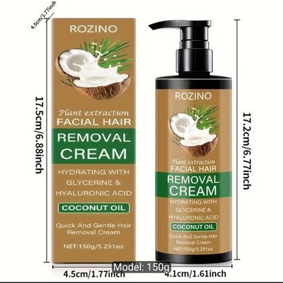 Hair Removal Cream, For On The Face, Lips, Armpits, Legs Arms And Private Areas