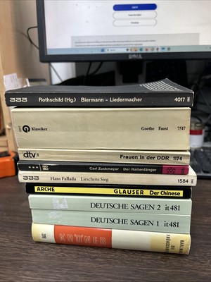 Lot Of 9  German Language  Tales Drama auf Deutsch Marx Goethe Grimm Biermann