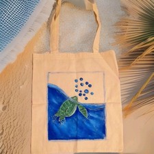 Beuteltasche Tasche Damen Handtasche handbemalt Beutel