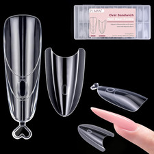 240 PCS Sandwich Nail Dual Forms, Nail Extension Kit for Beginner & Professional