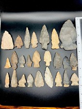 Lot Of 25 Arrowheads From Kentucky Ex Tom Miller Native American Artifacts